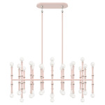 Kane Linear Pendant - Polished Nickel / Rose Water