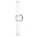 Kane Tube Hardwired / Plug-in Wall Sconce - Polished Nickel / Daisy