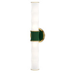 Kane Tube Hardwired / Plug-in Wall Sconce - Modern Brass / Jungle