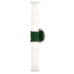 Kane Tube Hardwired / Plug-in Wall Sconce - Polished Nickel / Jungle