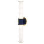 Kane Tube Hardwired / Plug-in Wall Sconce - Modern Brass / Matte Midnight Blue