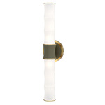 Kane Tube Hardwired / Plug-in Wall Sconce - Modern Brass / Matte Smokey Taupe
