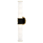 Kane Tube Hardwired / Plug-in Wall Sconce - Modern Brass / Obsidian
