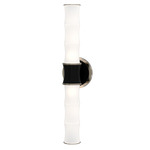 Kane Tube Hardwired / Plug-in Wall Sconce - Polished Nickel / Obsidian