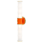 Kane Tube Hardwired / Plug-in Wall Sconce - Modern Brass / Pumpkin