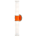 Kane Tube Hardwired / Plug-in Wall Sconce - Polished Nickel / Pumpkin
