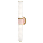Kane Tube Hardwired / Plug-in Wall Sconce - Modern Brass / Rose Water