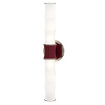 Kane Tube Hardwired / Plug-in Wall Sconce - Polished Nickel / Sugar Plum