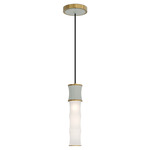 Kane Pendant - Modern Brass / Matte Celadon