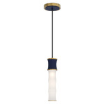 Kane Pendant - Modern Brass / Matte Midnight Blue