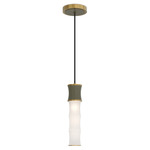 Kane Pendant - Modern Brass / Matte Smokey Taupe