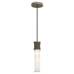 Kane Pendant - Polished Nickel / Matte Smokey Taupe