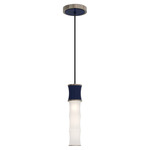 Kane Pendant - Polished Nickel / Midnight Blue