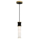 Kane Pendant - Modern Brass / Obsidian