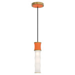 Kane Pendant - Modern Brass / Pumpkin
