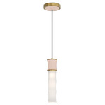 Kane Pendant - Modern Brass / Rose Water