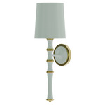 Kane Solid Shade Hardwired / Plug-in Wall Sconce - Modern Brass / Celadon