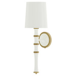 Kane Solid Shade Hardwired / Plug-in Wall Sconce - Modern Brass / Daisy