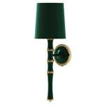 Kane Solid Shade Hardwired / Plug-in Wall Sconce - Modern Brass / Jungle