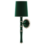 Kane Solid Shade Hardwired / Plug-in Wall Sconce - Polished Nickel / Jungle