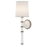 Kane Shade Hardwired / Plug-in Wall Sconce - Matte Daisy / Ascot / Polished Nickel