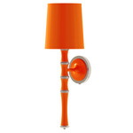 Kane Solid Shade Hardwired / Plug-in Wall Sconce - Polished Nickel / Pumpkin
