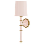 Kane Solid Shade Hardwired / Plug-in Wall Sconce - Modern Brass / Rose Water