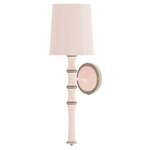 Kane Solid Shade Hardwired / Plug-in Wall Sconce - Polished Nickel / Rose Water
