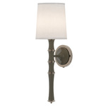Kane Shade Hardwired / Plug-in Wall Sconce - Smokey Taupe / Ascot / Polished Nickel