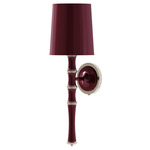 Kane Solid Shade Hardwired / Plug-in Wall Sconce - Polished Nickel / Sugar Plum