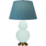 Double Gourd Large Table Lamp - Mint / Bright Blue / Gray Lining