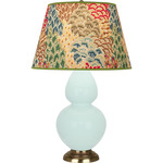 Double Gourd Large Table Lamp - Mint / Fall Floral