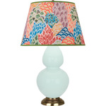 Double Gourd Large Table Lamp - Mint / Spring Floral
