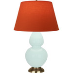 Double Gourd Large Table Lamp - Mint / Tangerine / Taupe Lining