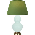 Double Gourd Large Table Lamp - Mint / Tea Green / Taupe Lining