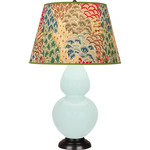 Double Gourd Large Table Lamp - Mint / Fall Floral