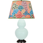 Double Gourd Large Table Lamp - Mint / Spring Floral