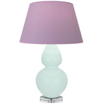 Double Gourd Large Table Lamp - Mint / Lavender / Plum Lining