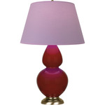 Double Gourd Large Table Lamp - Oxblood / Lavender / Plum Lining