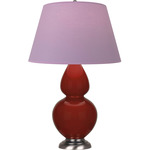 Double Gourd Large Table Lamp - Oxblood / Lavender / Plum Lining
