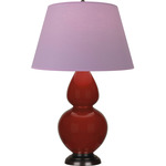 Double Gourd Large Table Lamp - Oxblood / Lavender / Plum Lining