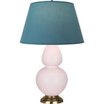 Double Gourd Large Table Lamp - Rose Water / Bright Blue / Gray Lining