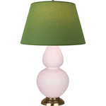Double Gourd Large Table Lamp - Rose Water / Tea Green / Taupe Lining