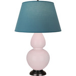 Double Gourd Large Table Lamp - Rose Water / Bright Blue / Gray Lining