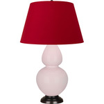 Double Gourd Large Table Lamp - Rose Water / Rose Red / Ink Black Lining