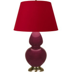 Double Gourd Large Table Lamp - Sugar Plum / Rose Red / Ink Black Lining