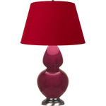 Double Gourd Large Table Lamp - Sugar Plum / Rose Red / Ink Black Lining