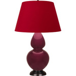 Double Gourd Large Table Lamp - Sugar Plum / Rose Red / Ink Black Lining