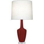Emma Table Lamp - Oxblood / Off White