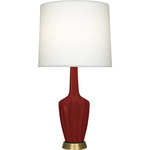 Emma Table Lamp - Oxblood / Off White